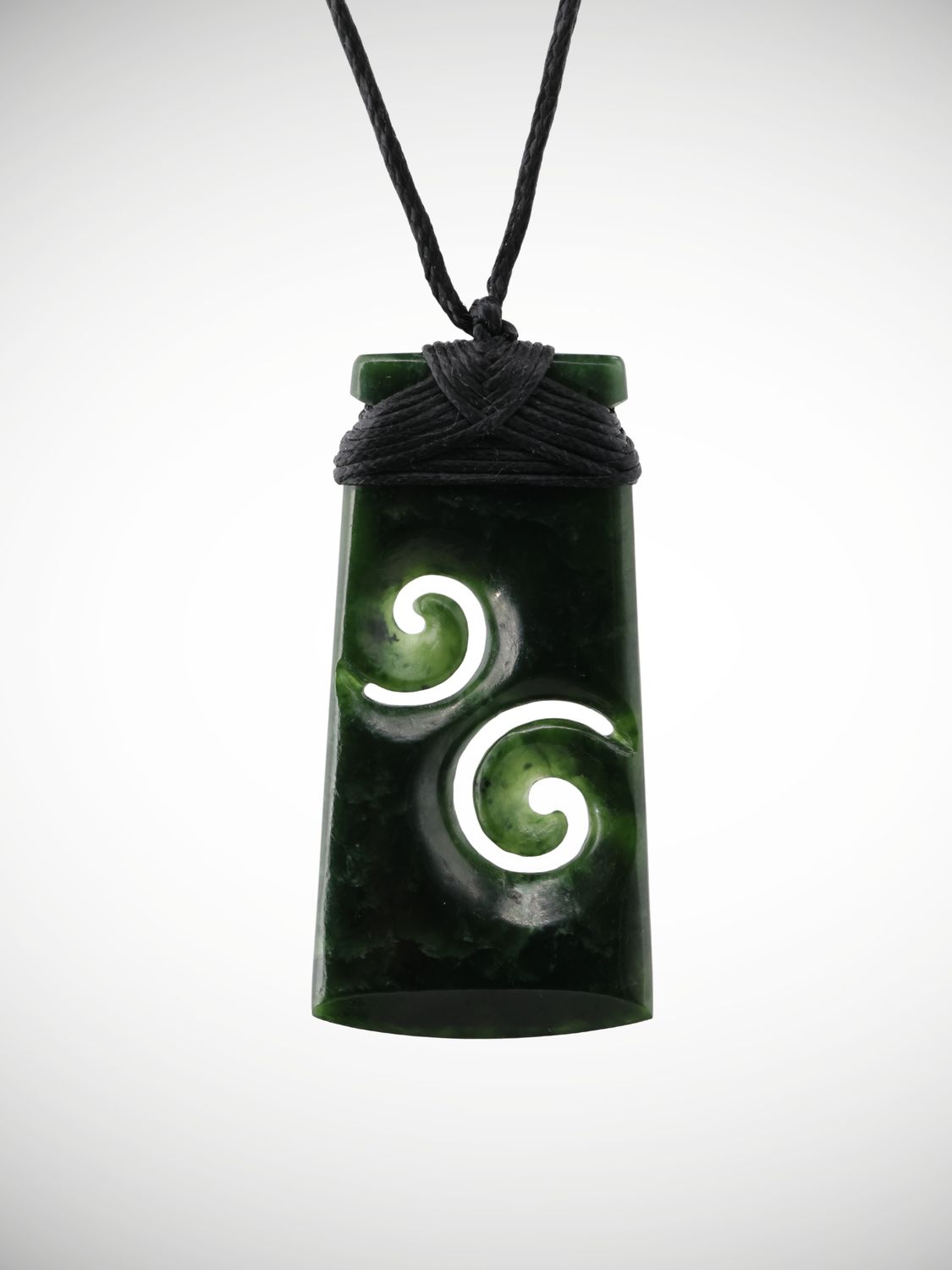 Moko Pounamu Toki Koru Genuine NZ Kawakawa Greenstone - Arapito