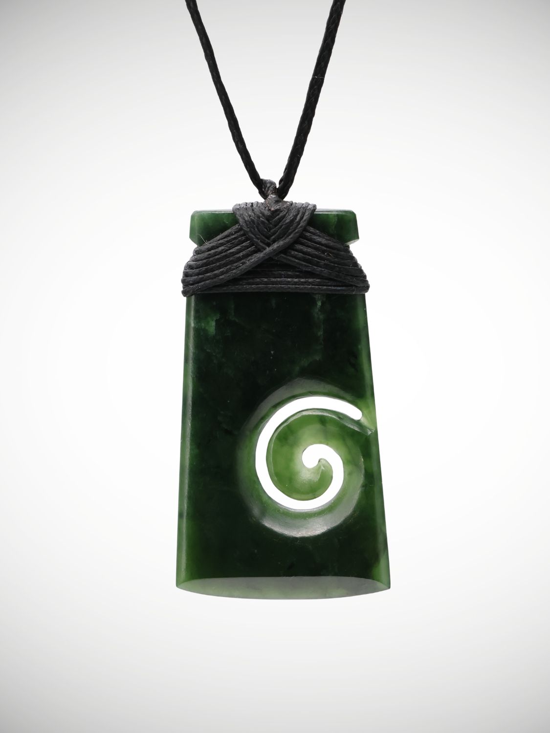 Moko Pounamu Toki Koru Genuine NZ Kawakawa Greenstone - Arapuni