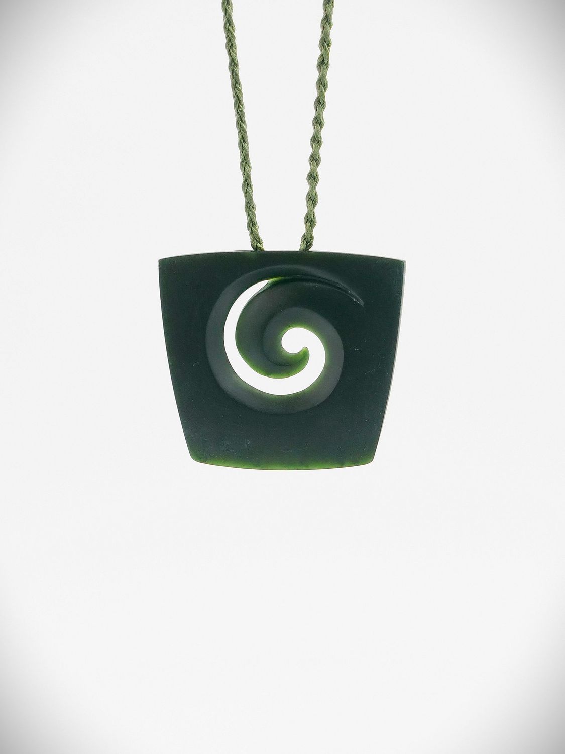 Moko Pounamu Koru NZ Genuine Kawakawa Greenstone - Tapawera