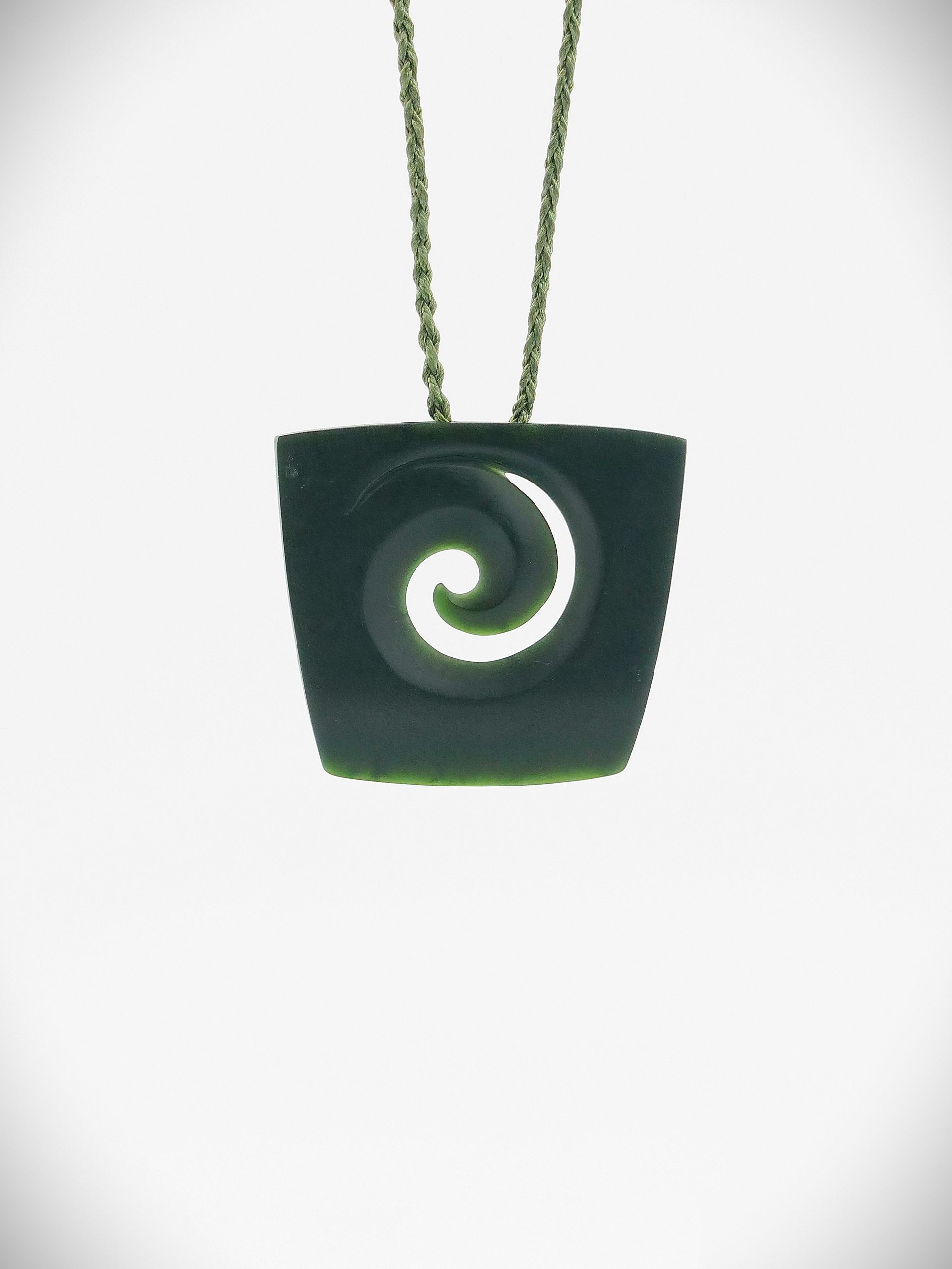 Moko Pounamu Koru NZ Genuine Kawakawa Greenstone - Tapawera
