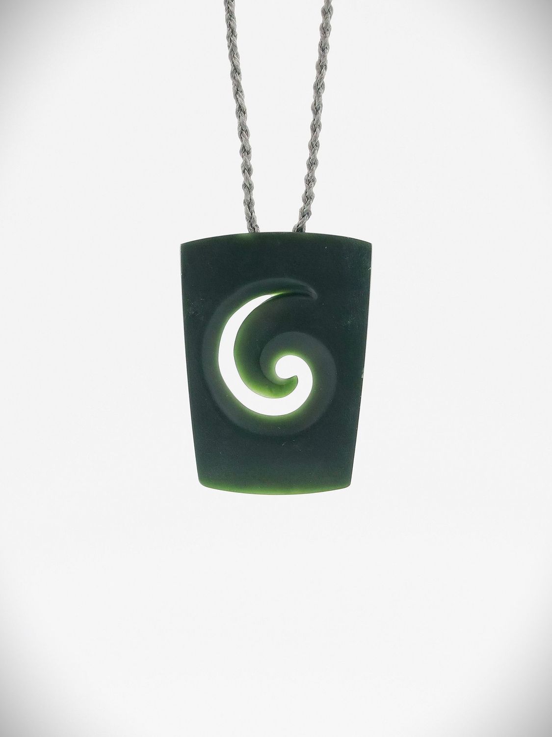 Moko Pounamu Koru NZ Genuine Kawakawa Greenstone - Matawai