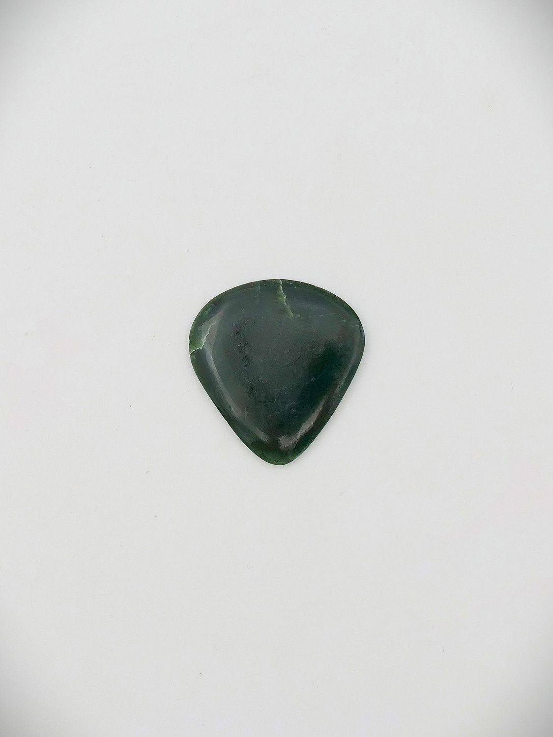 Moko Pounamu Guitar Pick NZ Genuine Kawakawa Greenstone  17031
