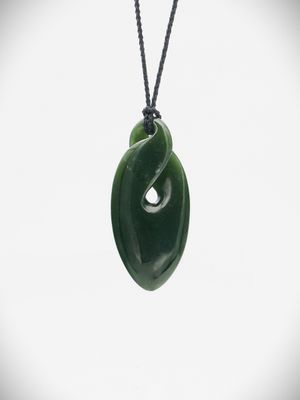 Moko Pounamu Pikorua (Twist) NZ Genuine Kawakawa Greenstone - Makauri