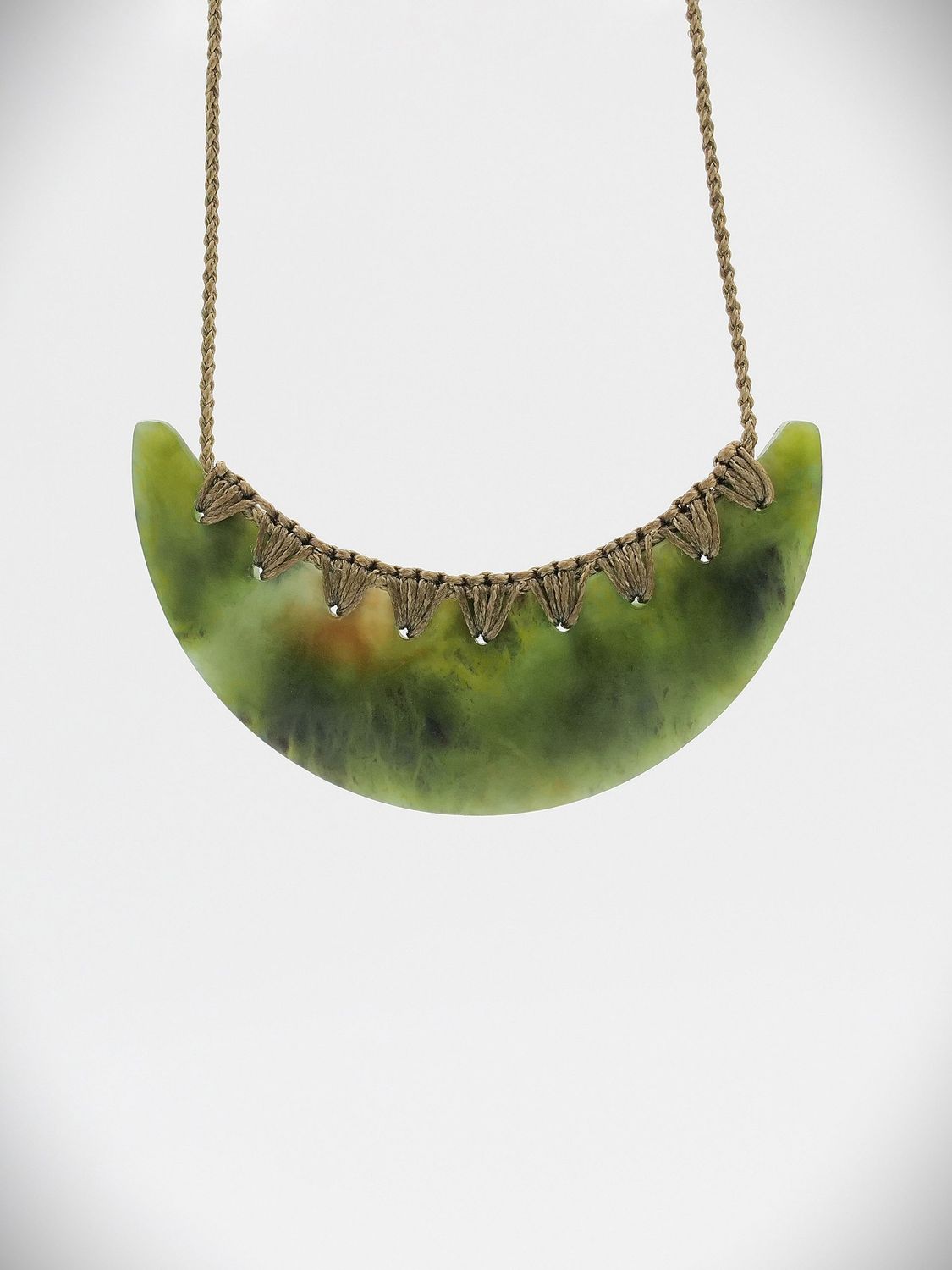 Moko Pounamu Kouma Breastplate NZ Genuine Totoweka  Greenstone - Ngatapa
