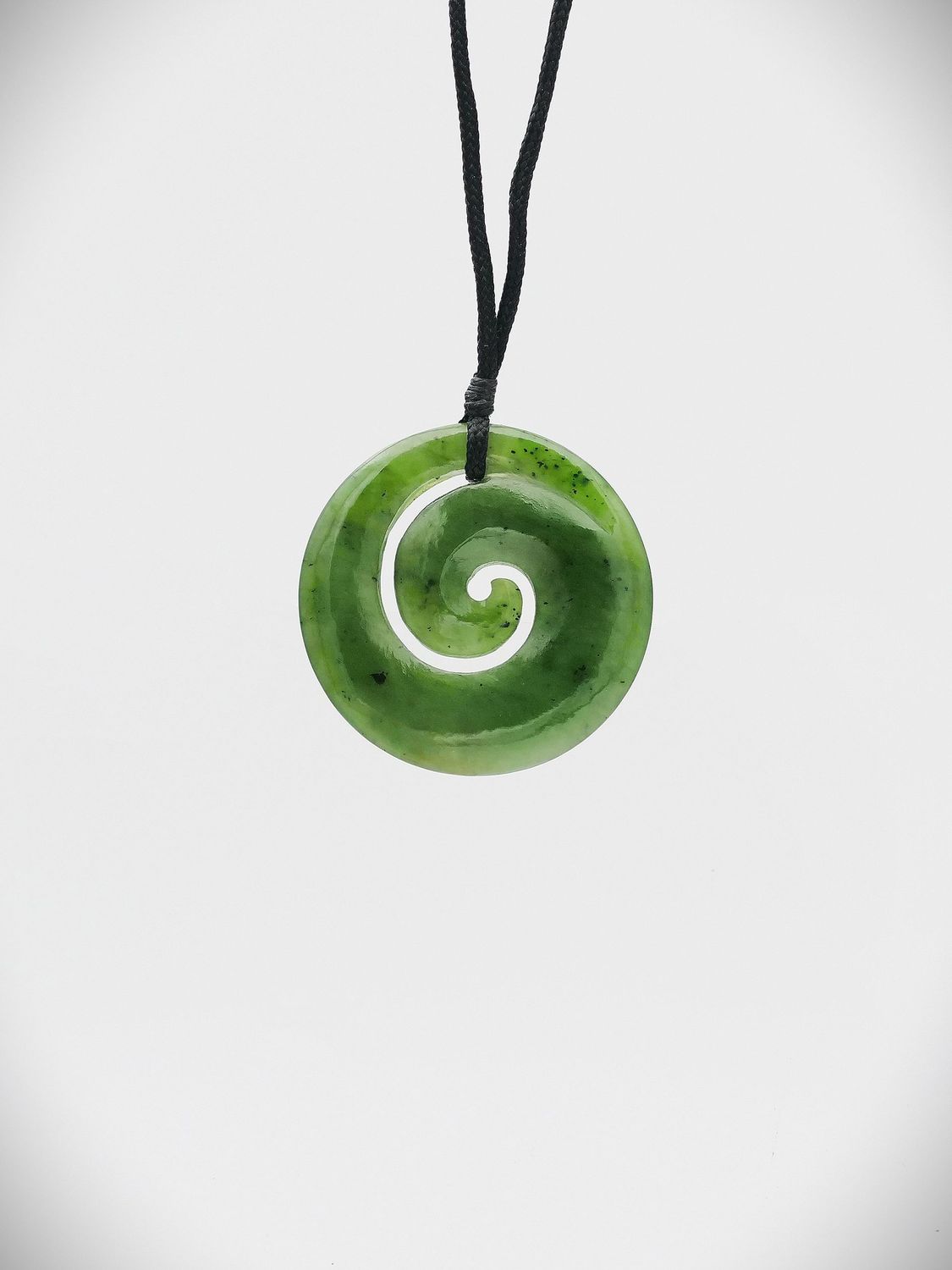 Moko Pounamu Koru NZ Genuine Kahurangi Greenstone - Waihirere Moko Pounamu Koru NZ Genuine Kahurangi Greenstone - Waihirere