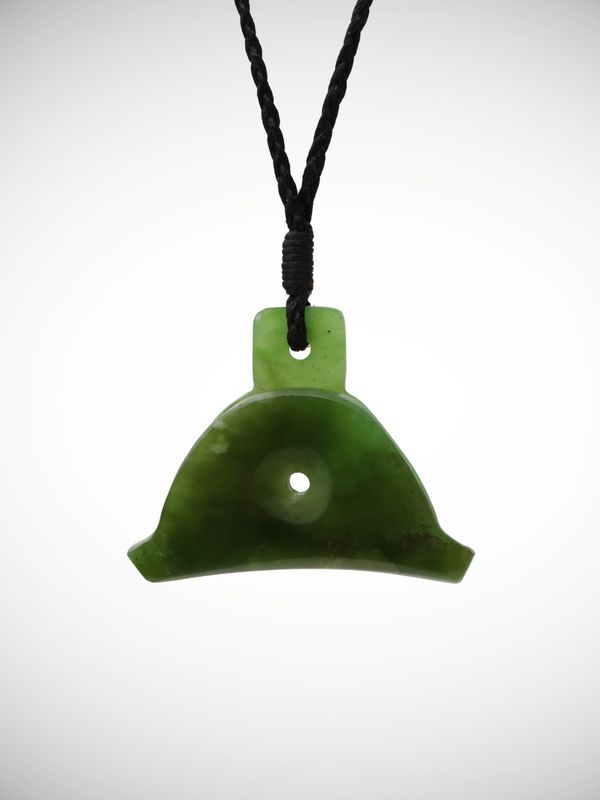 Moko Pounamu Shepherds Whistle Genuine NZ Kahurangi Greenstone - Arapito