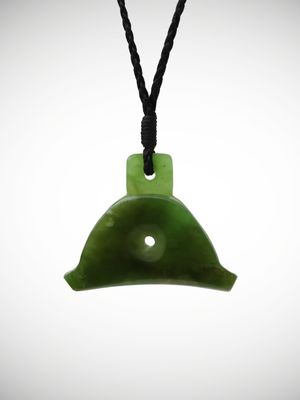 Moko Pounamu Shepherds Whistle Genuine NZ Kahurangi Greenstone - Arapito