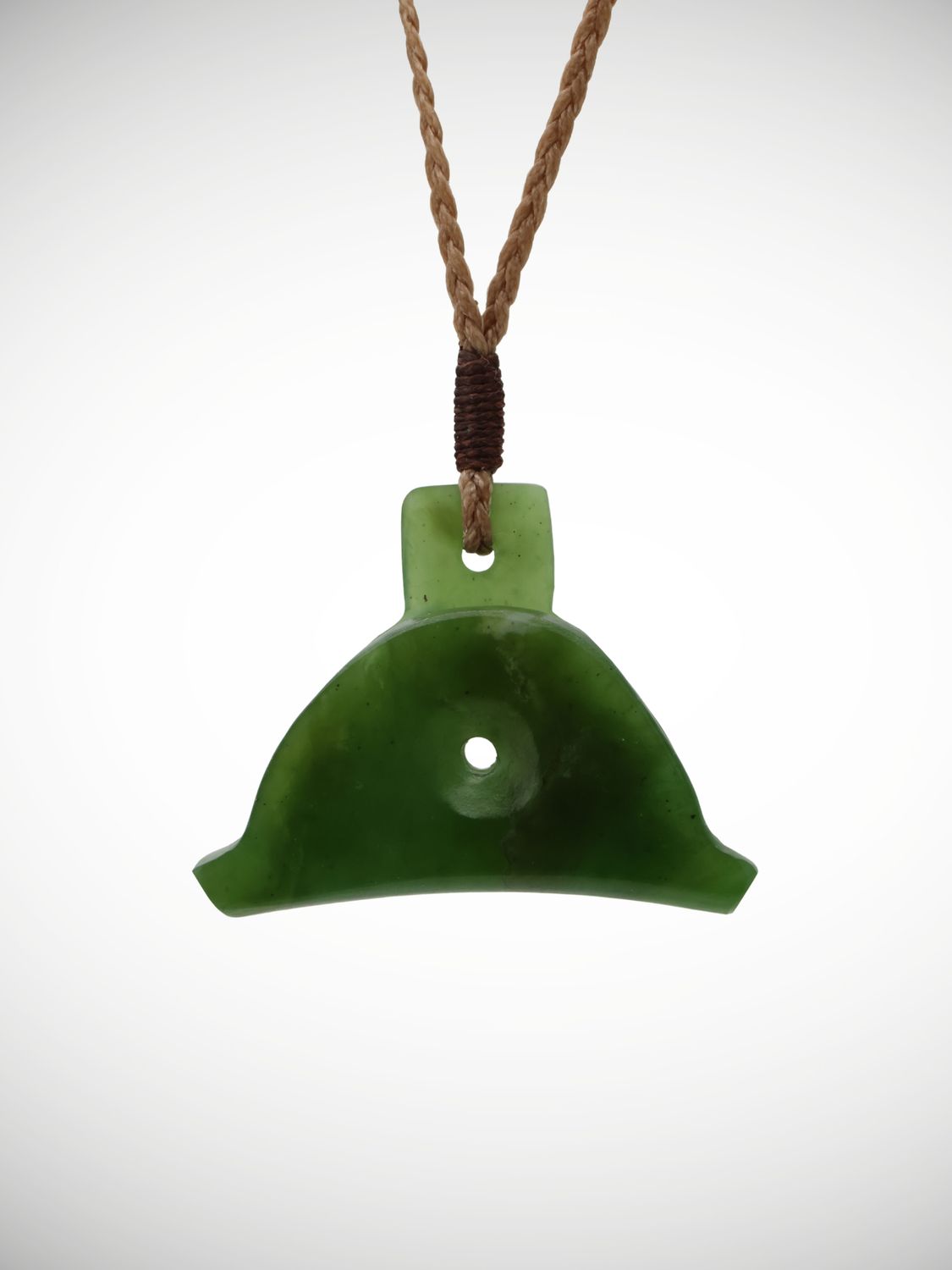 Moko Pounamu Shepherds Whistle Genuine NZ Kahurangi Greenstone - Aratoro