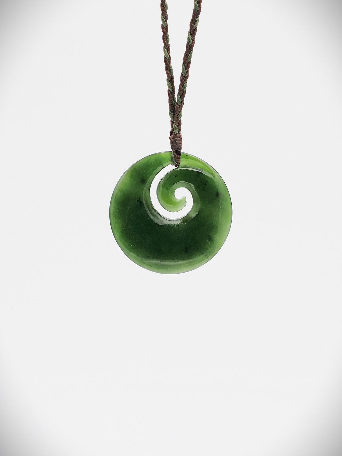 Moko Pounamu Koru NZ Genuine Kawakawa Greenstone - Makauri