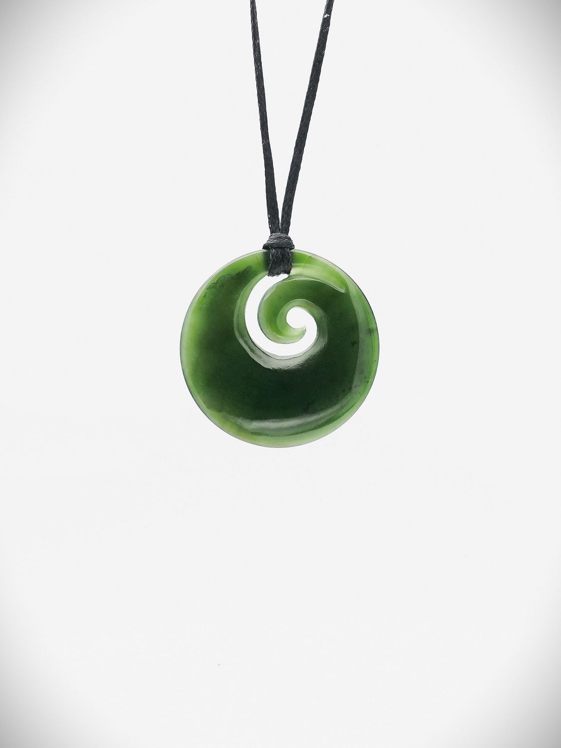 Moko Pounamu Koru NZ Genuine Kawakawa Greenstone - Mangapapa