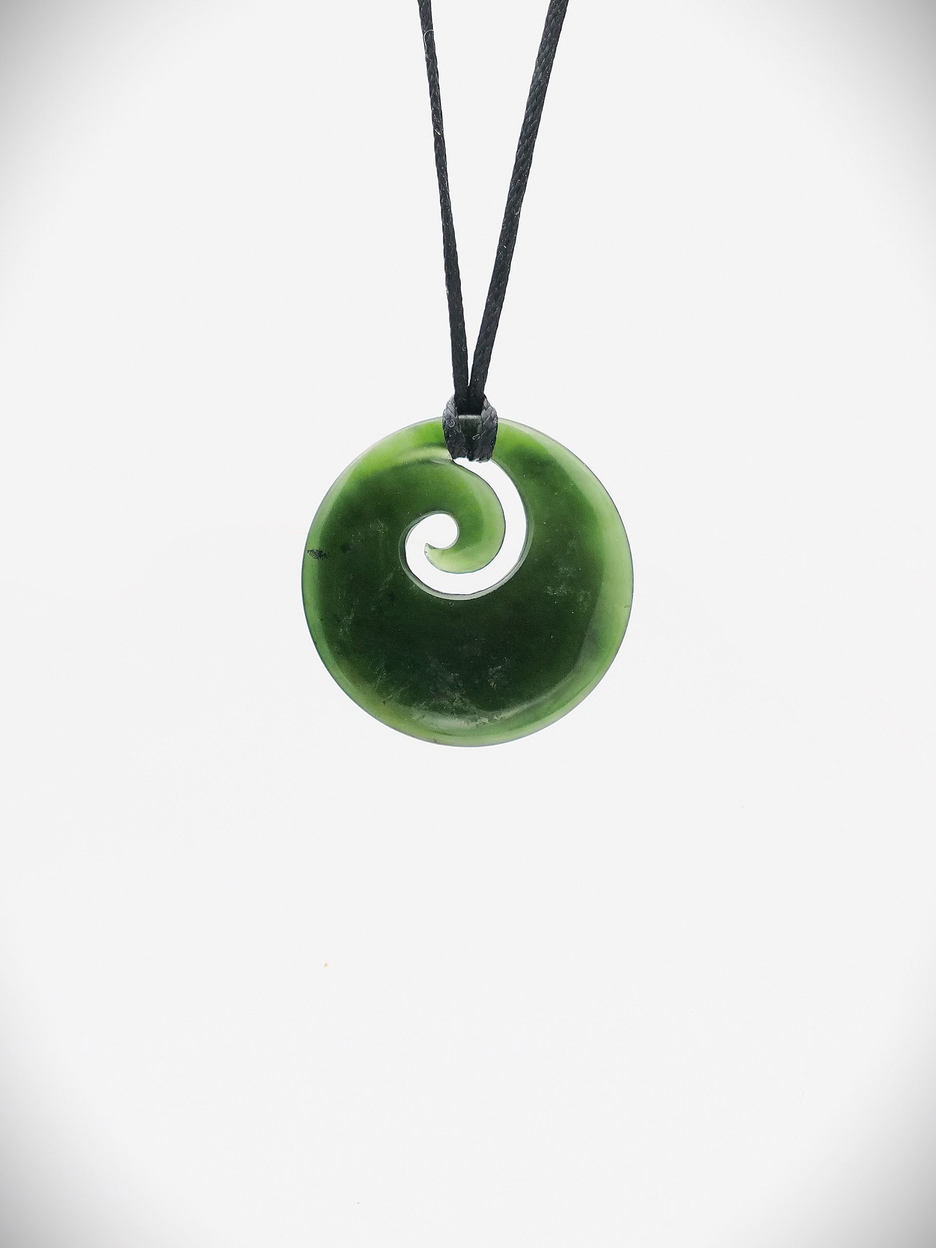 Moko Pounamu Koru NZ Genuine Kawakawa Greenstone - Mangapapa