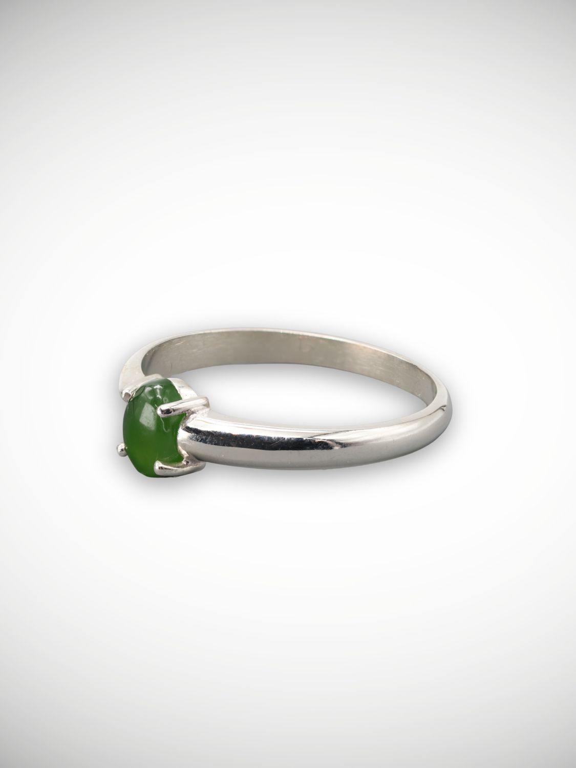 Moko Pounamu Genuine NZ Kahurangi Greenstone & Sterling Silver Ring - Erua