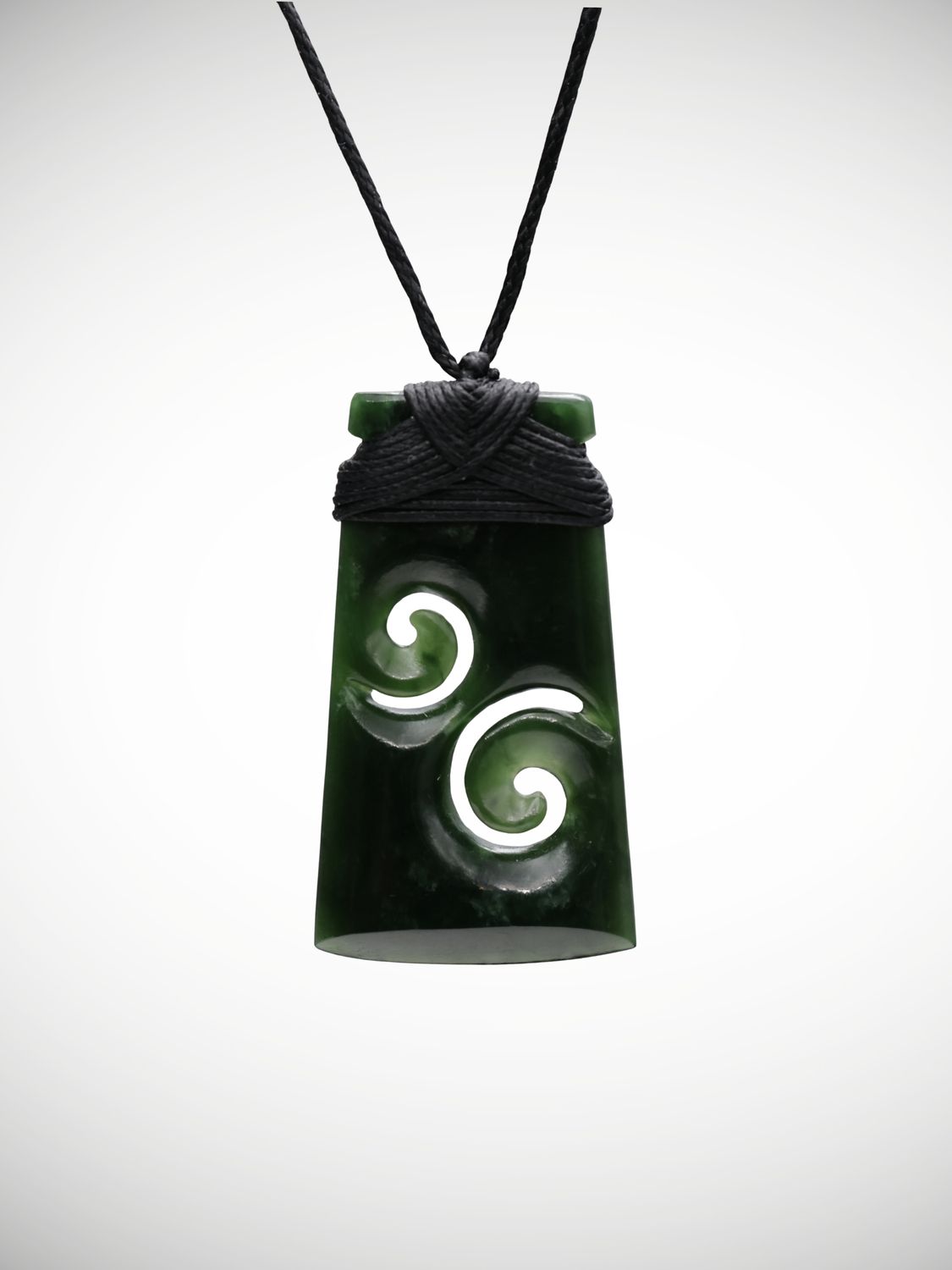 Moko Pounamu Toki Koru Genuine NZ Kawakawa Greenstone - Hukanui