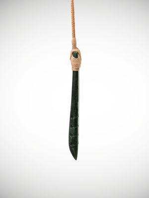 ❃ mokohana ❃ Moko Single Pikorua Kawakawa Flower Greenstone - Ahuroa
