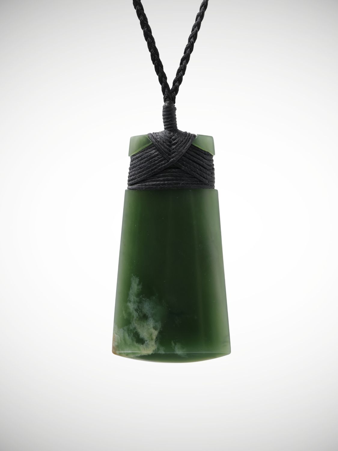 Moko Pounamu Toki NZ Genuine Kawakawa Flower Greenstone - Kaimamaku