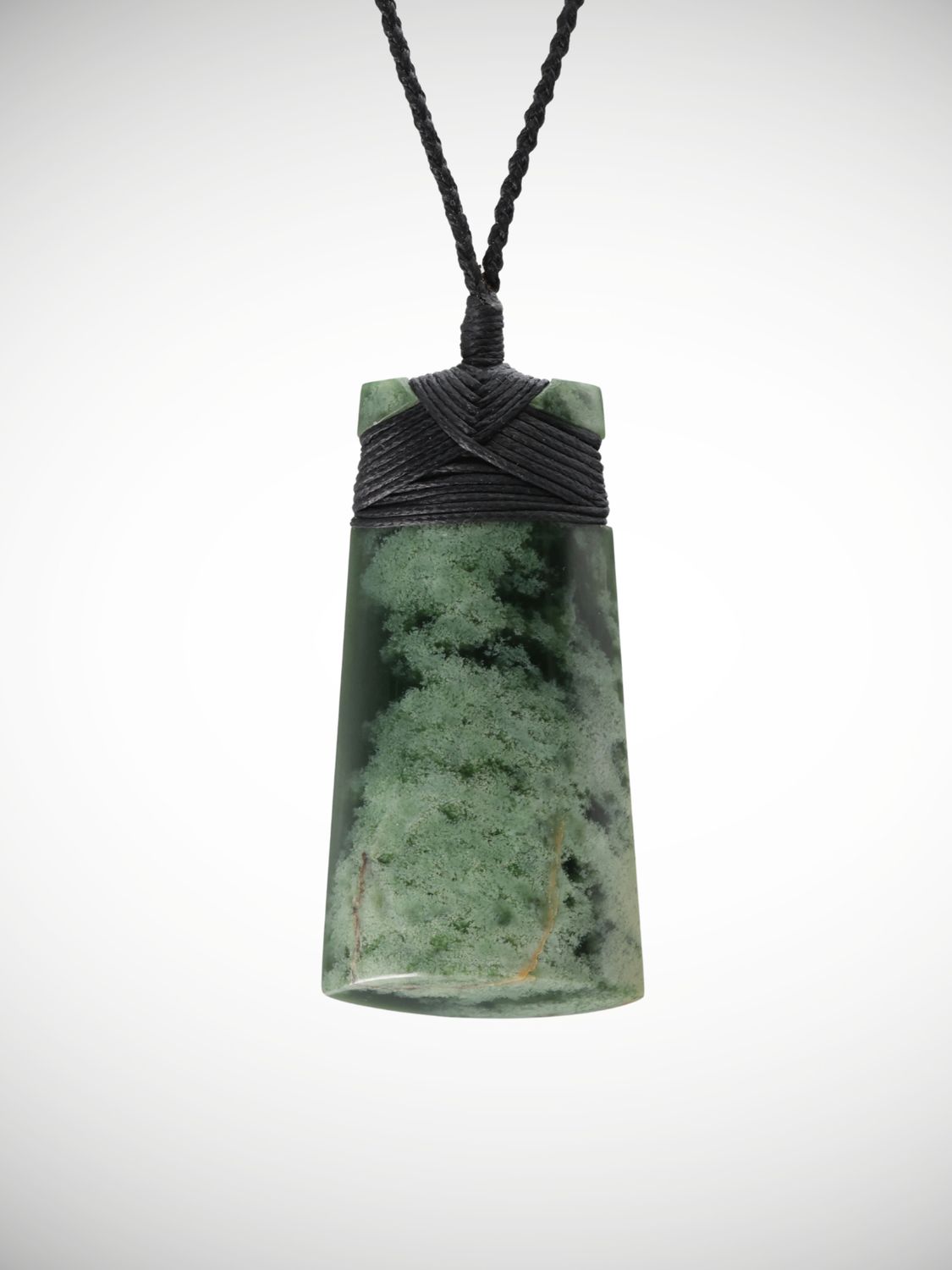 Moko Pounamu Toki NZ Genuine Kawakawa Flower Greenstone - Kaimango