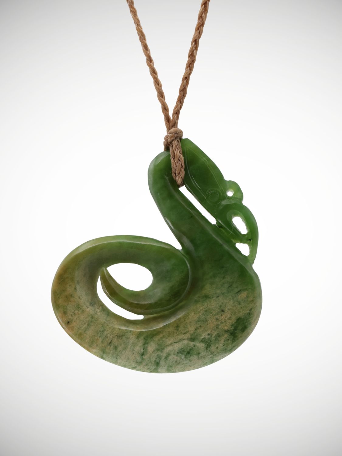Moko Pounamu Manaia NZ Genuine Kahotea Flower Greenstone - Kaiata Moko Pounamu Manaia NZ Genuine Kahotea Flower Greenstone - Kaiata