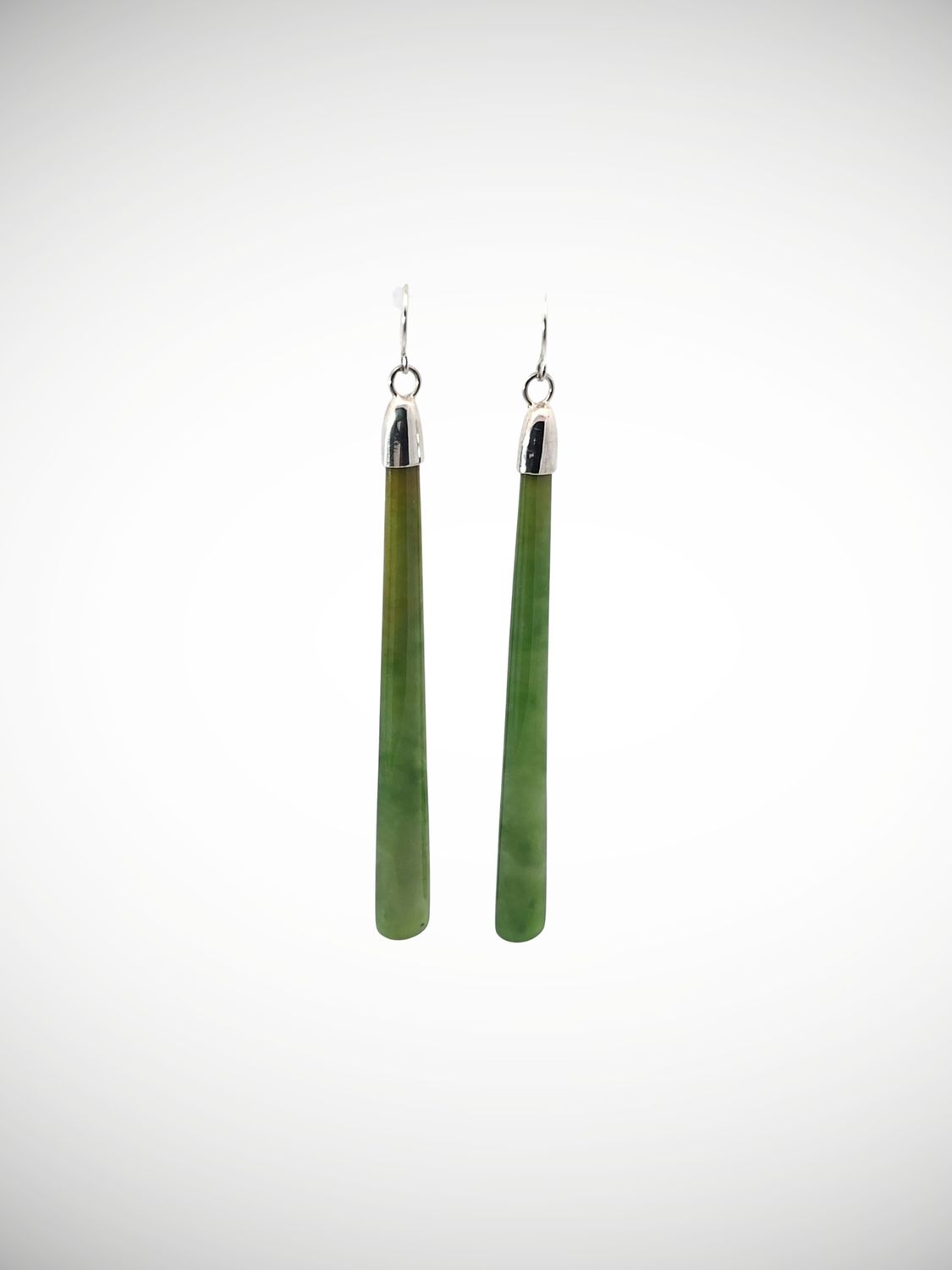 Moko Pounamu NZ Kahurangi Flower Greenstone & Sterling Silver Earrings - Hukatere