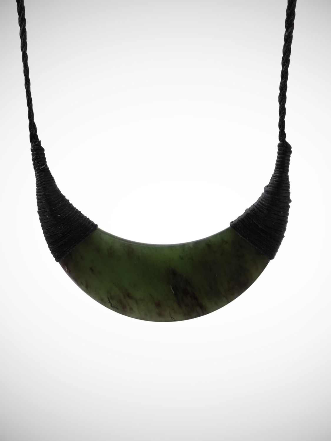 Moko Pounamu Kouma (Breastplate) Genuine NZ Kawakawa Greenstone - Arapae