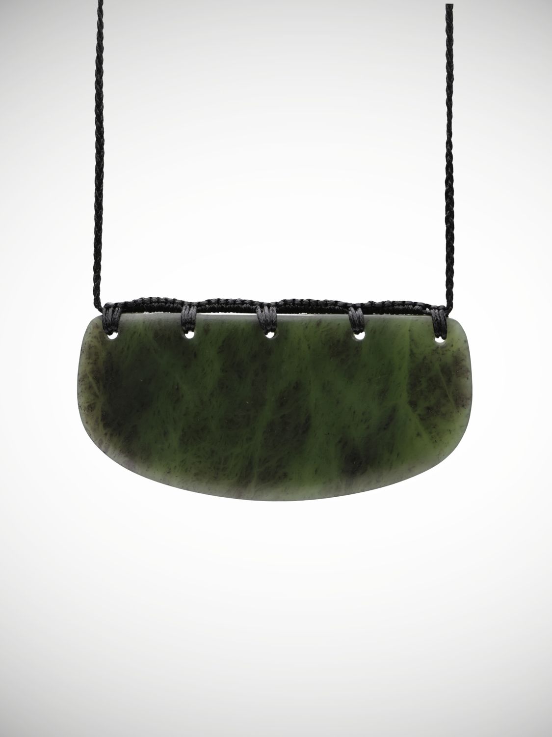 Moko Pounamu Kouma (Breastplate) Genuine NZ Kahotea Greenstone - Arapuni