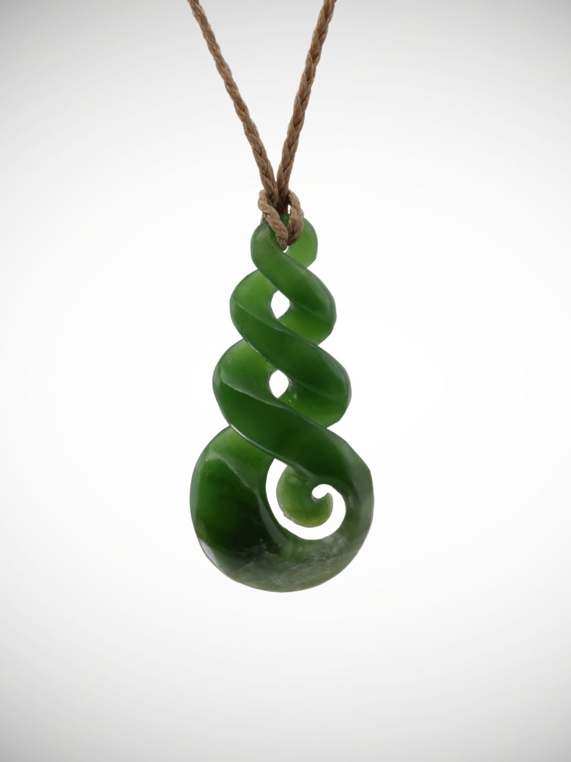 Moko Triple Pikorua (Twist) Koru Kahurangi Greenstone