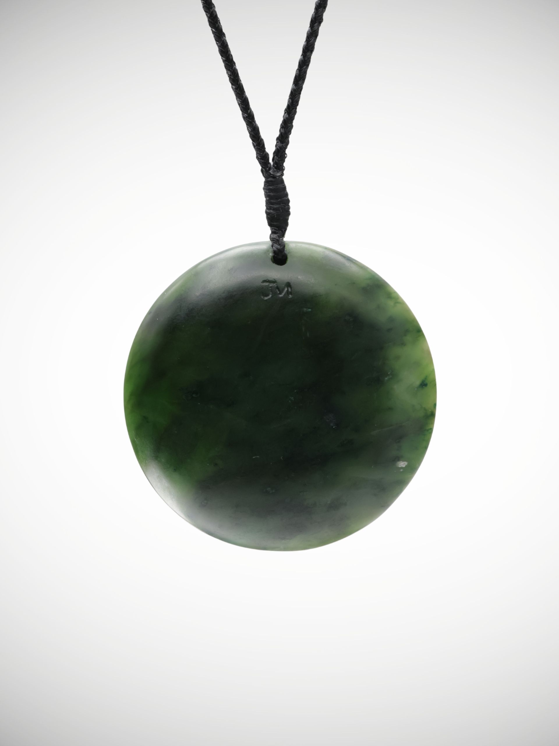 Moko Pounamu Double Koru Genuine NZ Kawakawa Greenstone - Awaiti