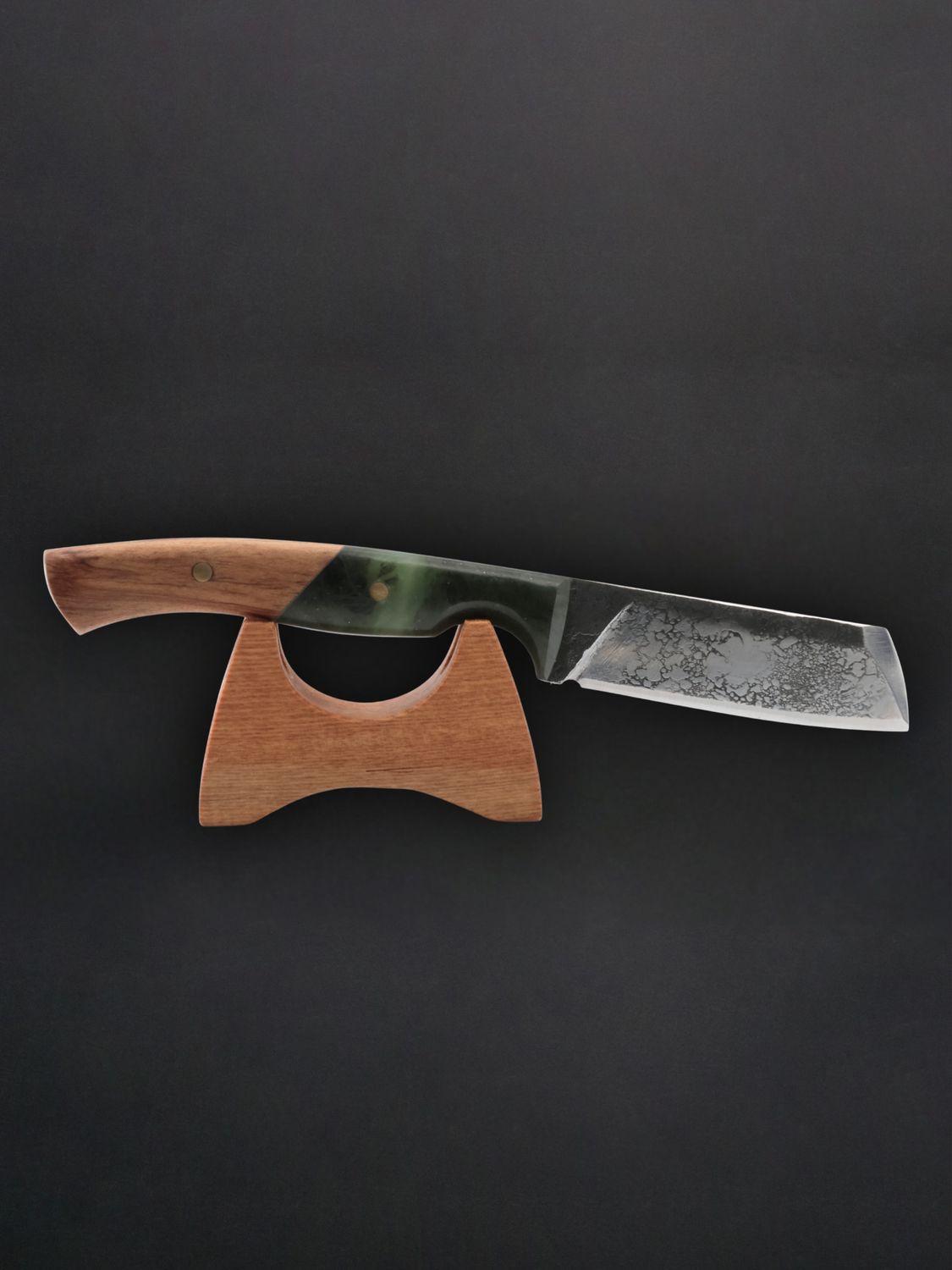 Moko Pounamu Knife Genuine NZ Kawakawa Greenstone - Waikerikeri