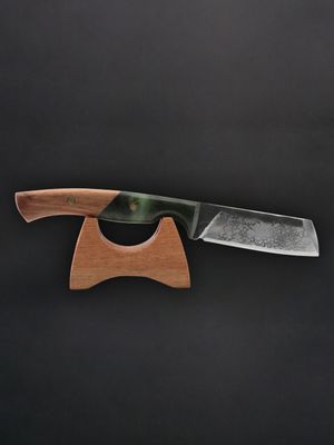 Moko Pounamu Knife Genuine NZ Kawakawa Greenstone - Waikerikeri