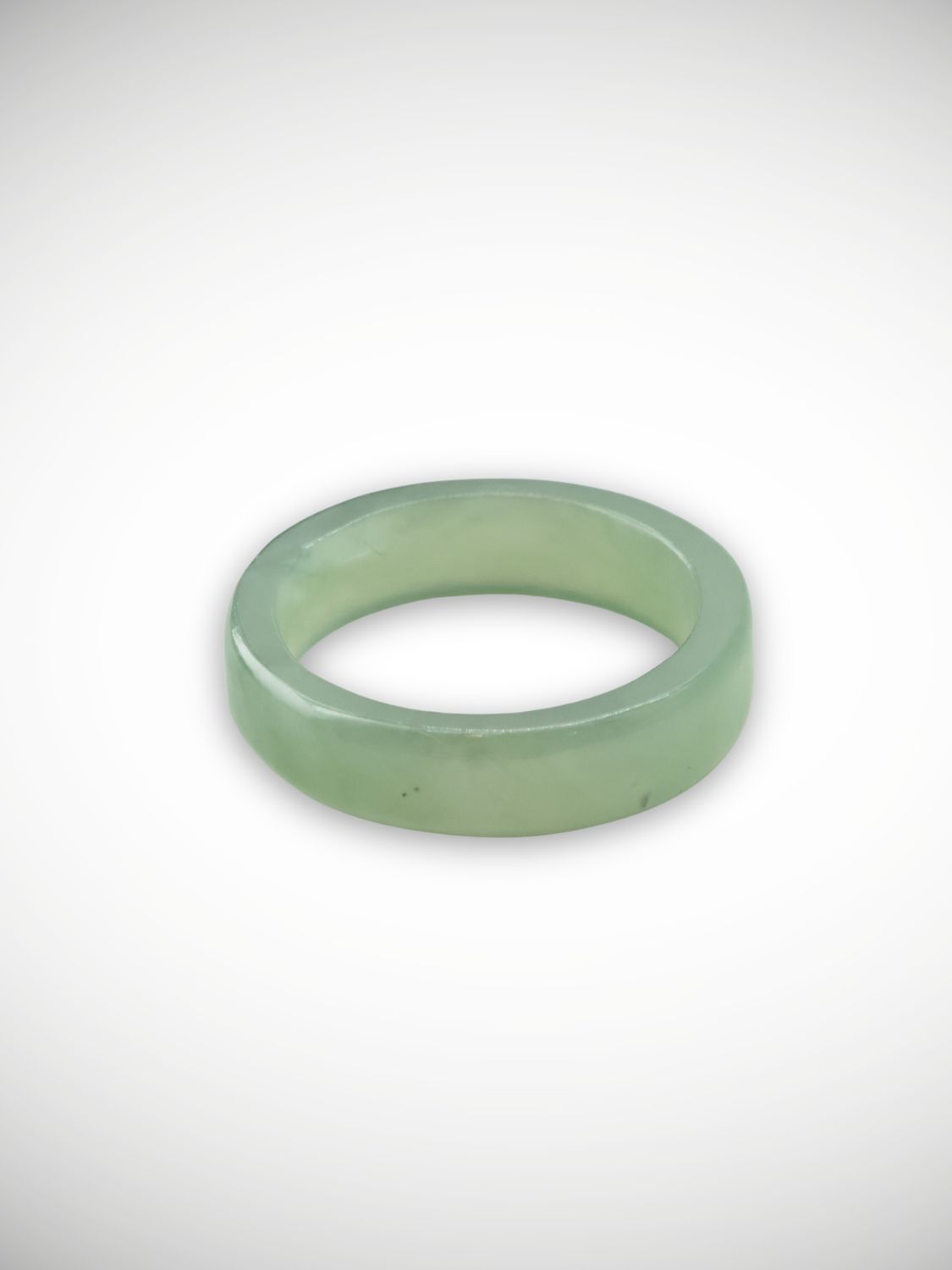 Moko Pounamu Flat Band Ring Genuine NZ Inanga Greenstone - Whenuakura