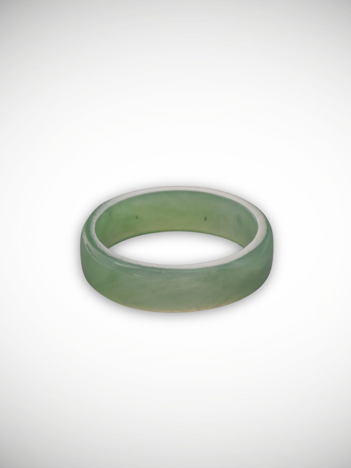 Moko Pounamu Flat Band Ring Genuine NZ Inanga Greenstone - Whenuahou