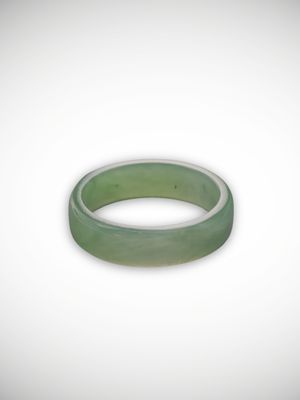 Moko Pounamu Flat Band Ring Genuine NZ Inanga Greenstone - Whenuahou