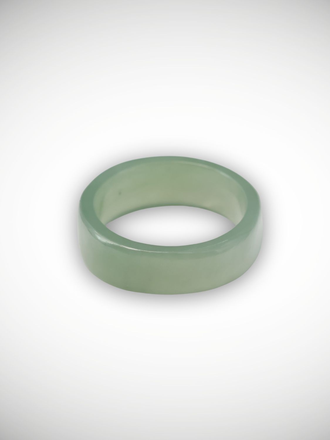 Moko Pounamu Flat Band Ring Genuine NZ Inanga Greenstone - Whatawhata