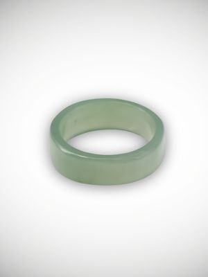 Moko Pounamu Flat Band Ring Genuine NZ Inanga Greenstone - Whatawhata