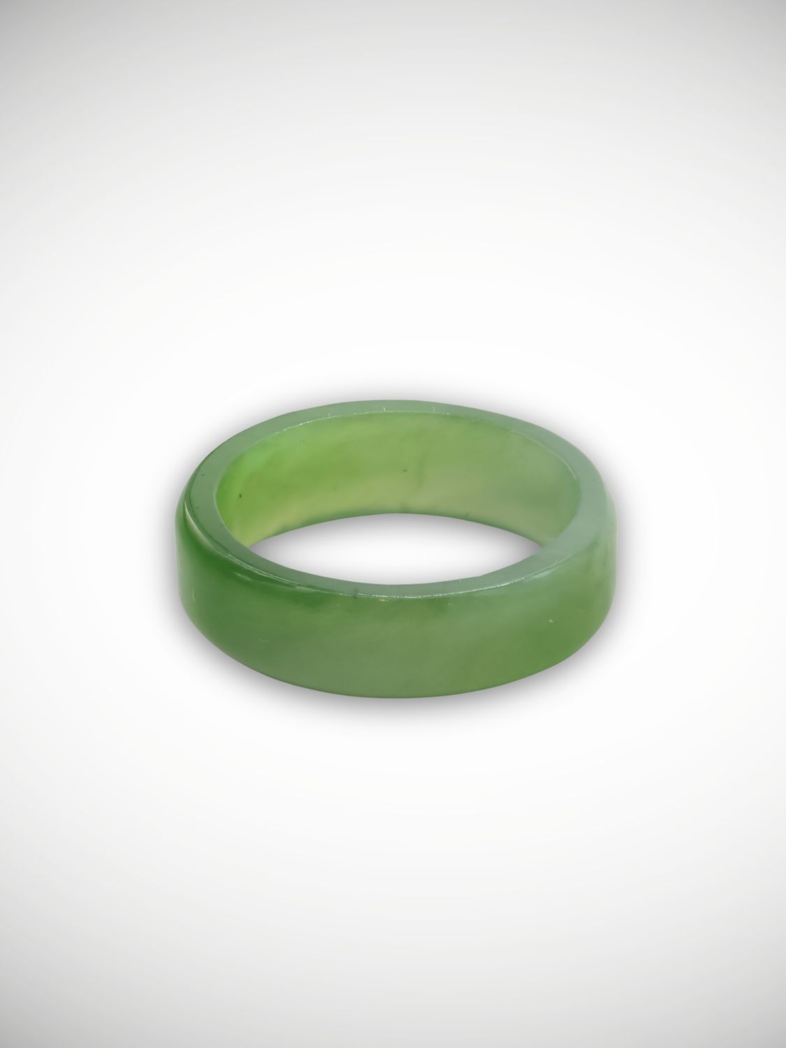 Moko Pounamu Flat Band Ring Genuine NZ Kahurangi Greenstone - Whatatutu