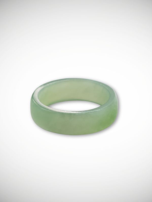 Moko Pounamu Flat Band Ring Genuine NZ Inanga Greenstone - Whatamango