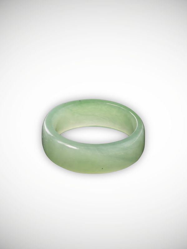 Moko Pounamu Flat Band Ring Genuine NZ Inanga Greenstone - Wharerata