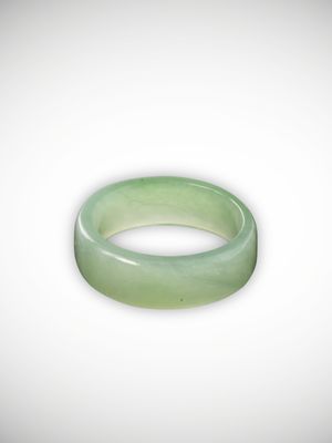 Moko Pounamu Flat Band Ring Genuine NZ Inanga Greenstone - Wharerata