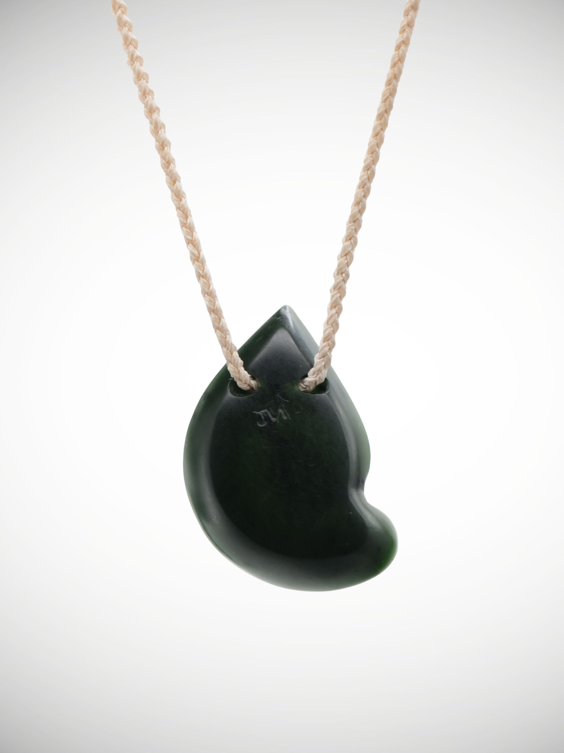 Moko Pounamu Koru Genuine NZ Kawakawa Greenstone - Kairaki