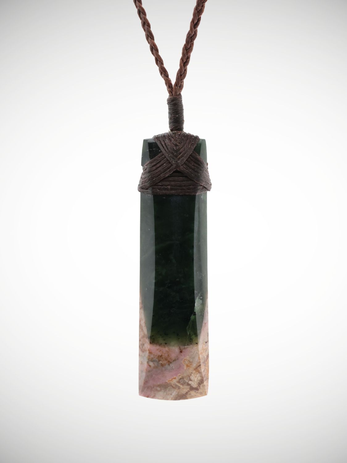 Moko Pounamu Toki Genuine NZ Kawakawa Greenstone & Rhodonite - Kaimai