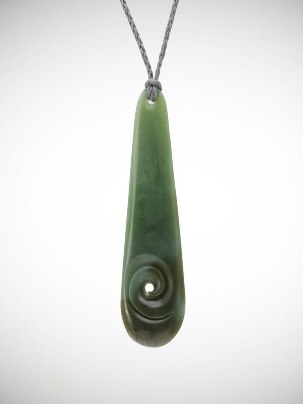Moko Pounamu Kuru &  Koru Genuine NZ Inanga Greenstone - Kairua