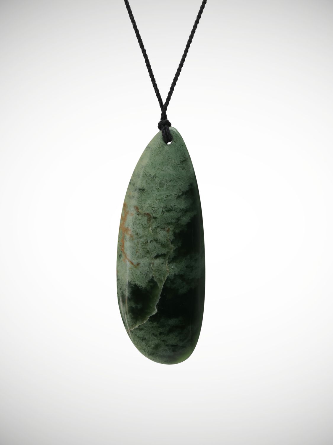 Moko Pounamu Roimata (Teardrop) NZ Genuine Kawakawa Flower Greenstone - Arapito