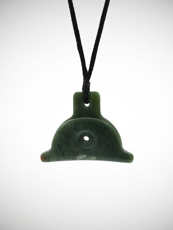 Moko Pounamu Shepherds Whistle Genuine NZ Kawakawa Greenstone - Ararimu