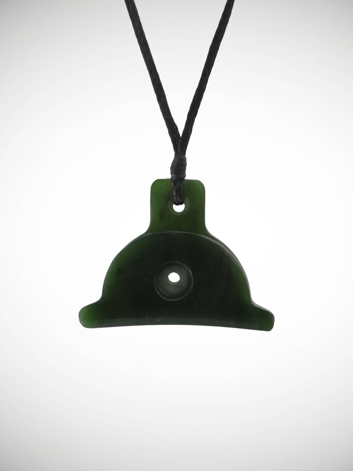 Moko Pounamu Shepherds Whistle Genuine NZ Kawakawa Greenstone - Aukati