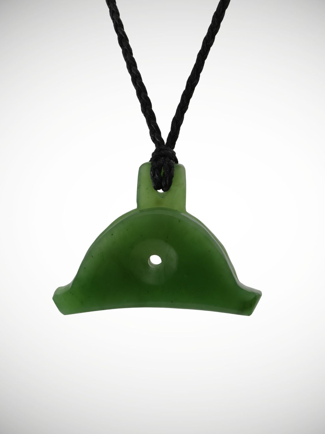 Moko Pounamu Shepherds Whistle Genuine NZ Kahurangi Greenstone - Awa