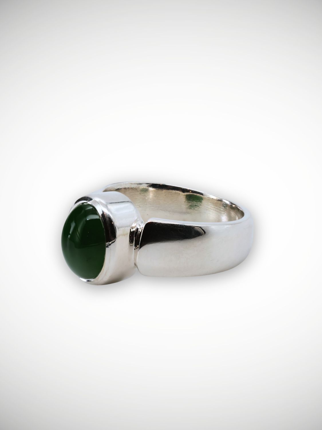 Moko Pounamu Genuine NZ Kahurangi Greenstone & Sterling Silver Ring - Kairara