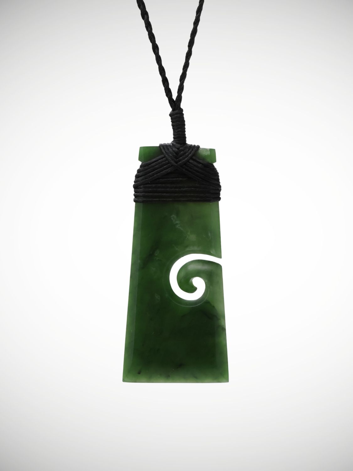 Moko Pounamu Toki & Koru Genuine NZ Kahurangi Greenstone - Awakeri