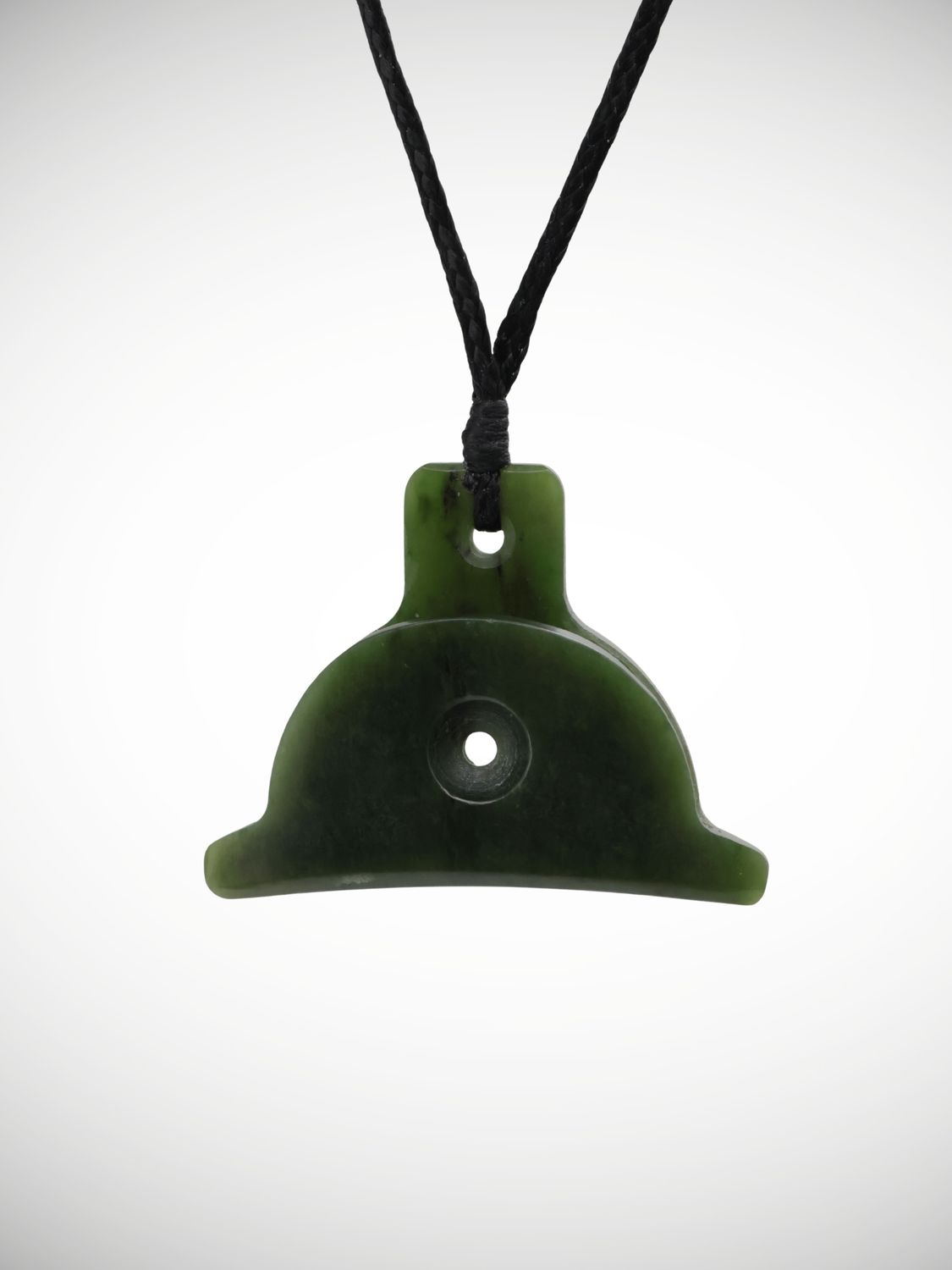 Moko Pounamu Shepherds Whistle Genuine NZ Kawakawa Greenstone - Awakino