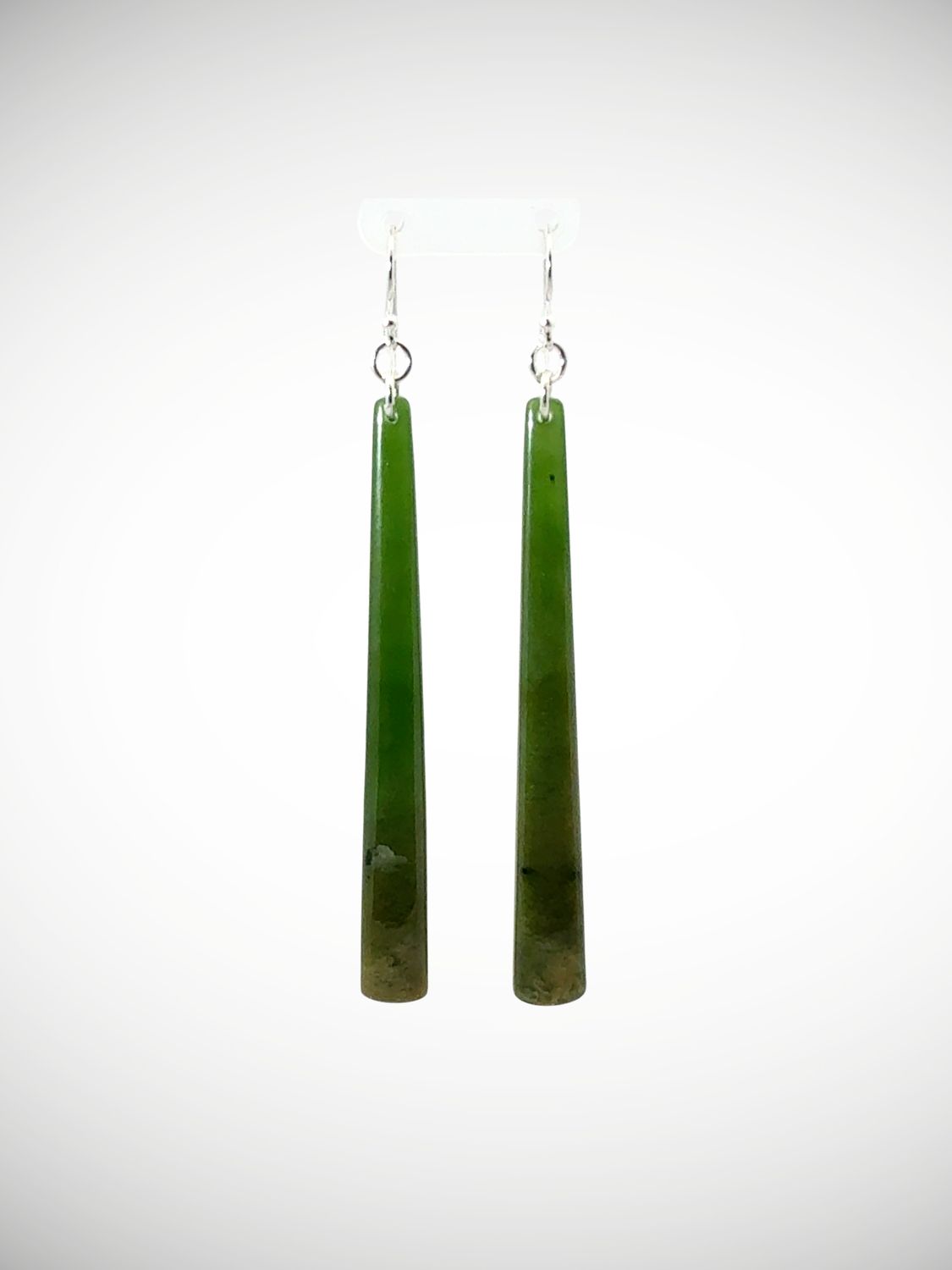 Moko Pounamu Genuine NZ Marsden Flower Greenstone & Sterling Silver Earrings - Hiwinui