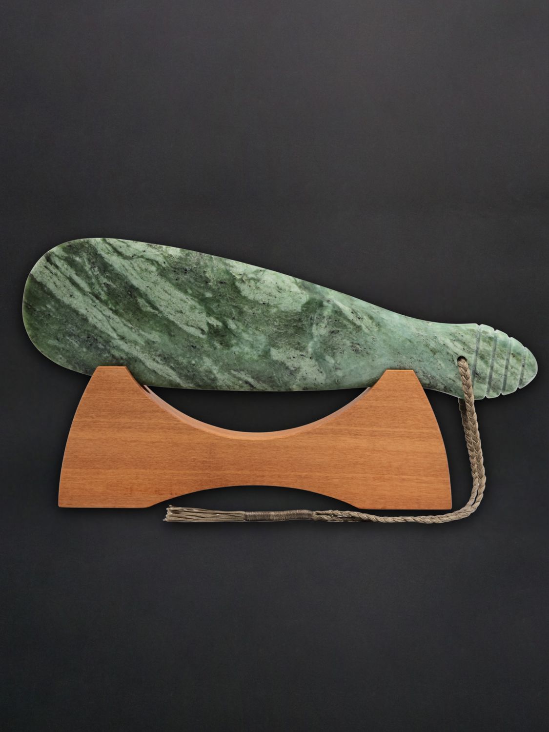 Moko Pounamu Mere Genuine NZ Kokopu Greenstone - Mangamahu