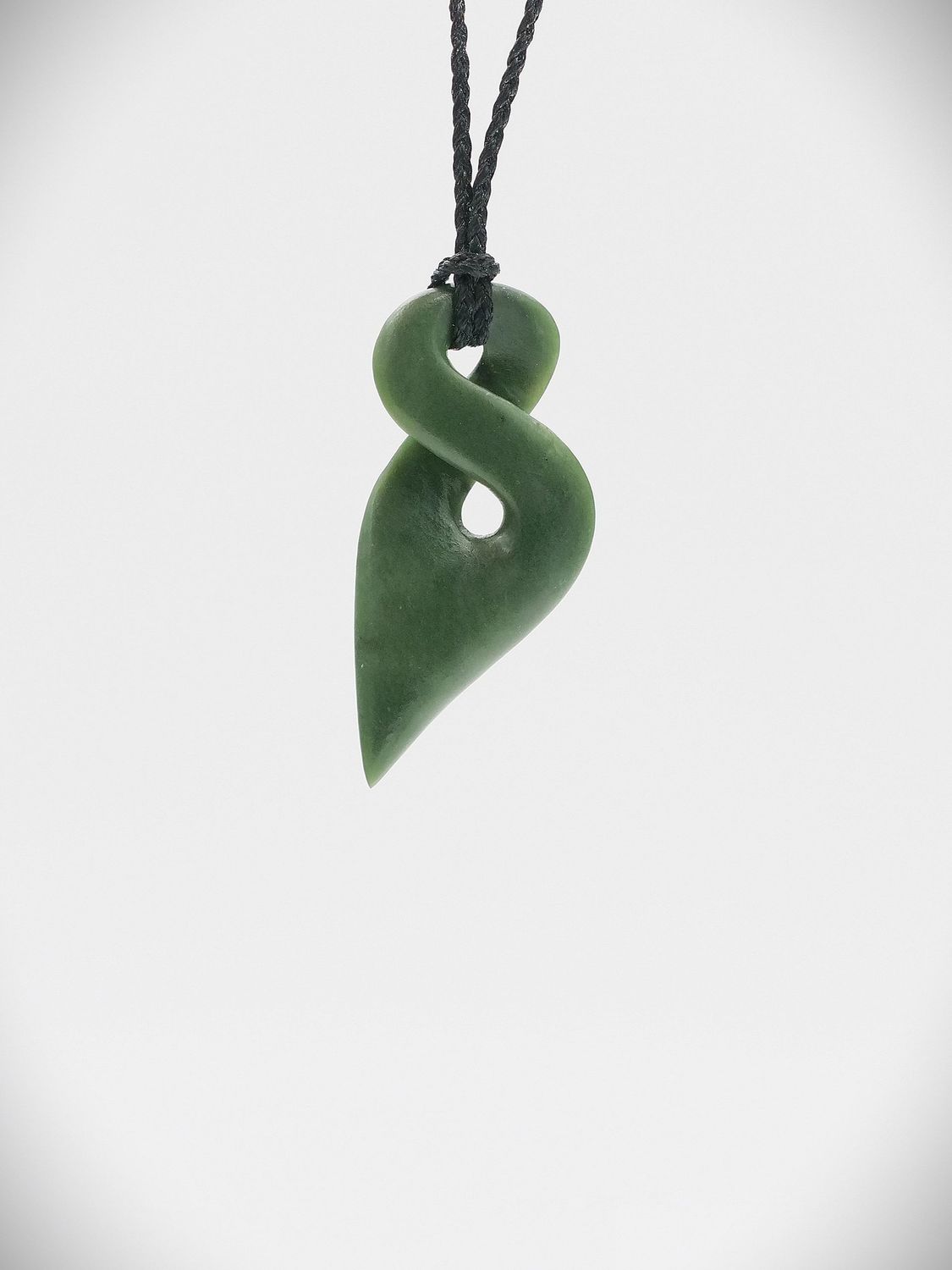 Moko Pounamu Pikorua (Twist) NZ Genuine Kawakawa Greenstone - Oueroa
